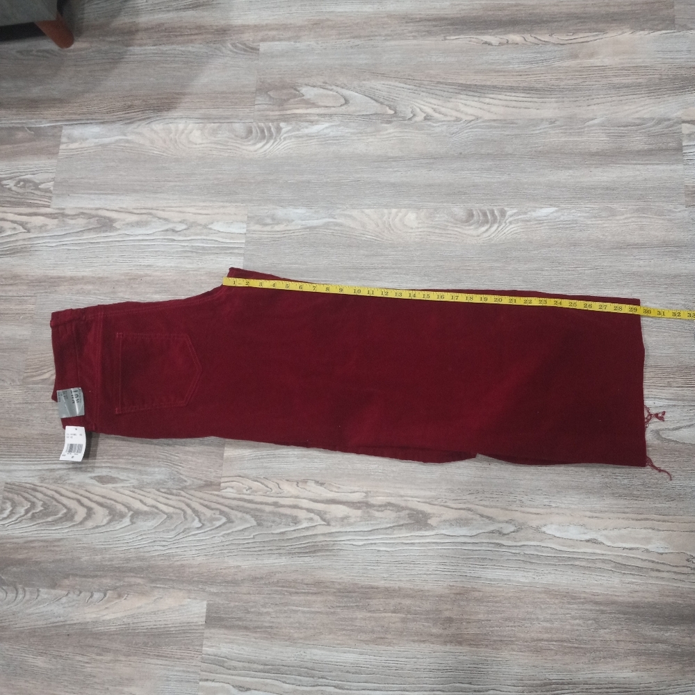 Kut From The Kloth Velvet High Rise Meg Fab Ab Wide Red Pants - Picture 7 of 16